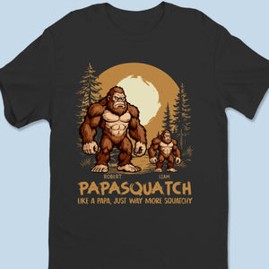 Sasquatch By Nature, Grandpa By Heart - Family Personalized Custom Unisex T-shirt, Premium T-shirt, Hoodie - Father's Day, Gift For Dad, Grandpa