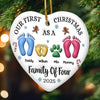 Custom Ceramic Ornament - Personalized Christmas Birthday Gifts For Mom, Dad, Kids - Together We Are Stronger