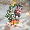 Custom Acrylic Ornament - Personalized Christmas Birthday Gifts For Cat Lovers, Cat Mom And Dad - Santa Claws Is Coming