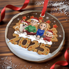 Custom Circle Glass Ornament - Personalized Christmas Birthday Gifts For Family, Dog Cat Lovers - My Pet My Happy Place