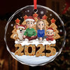 Custom Circle Glass Ornament - Personalized Christmas Birthday Gifts For Family, Dog Cat Lovers - My Pet My Happy Place