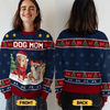 Custom Unisex Ugly Sweatshirt - Personalized Christmas Birthday Gifts For Dog Cat Lovers, Dog Dad And Mom, Cat Owners - Santa’s Favorite Dog Mom