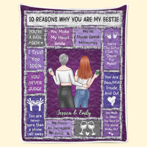 Custom Blanket - Personalized Best Friend Birthday Gifts For Women, Besties, Sisters, BFF - Warmth Of Our Bond