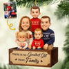 Custom Photo Acrylic Ornament - Personalized Christmas Birthday Gifts For Mom, Dad, Brother, Sister, Kids - The Best Present Is Us Together