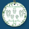 Custom Ceramic Ornament - Personalized Christmas Birthday Gifts For Mom, Dad, Kids - Love Wrapped In Christmas Joy