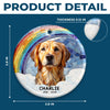 Custom Photo Ceramic Ornament - Personalized Pet Christmas Memorial Sympathy Gifts For Dogs, Cats - Gentle Companions Forever Remembered