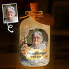 Custom Photo Glass Bottle LED Light - Personalized Christmas Memorial Sympathy Gifts For Loss Of Mom, Dad - Forever In Our Gentle Memories