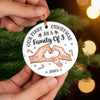 Custom First Christmas Ceramic Ornament - Personalized Christmas Birthday Gifts For Mom, Dad, Brother, Sister, Kids - Together Is Our Best Place