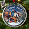 Custom Photo Acrylic Rotating Ornament - Personalized Christmas Birthday Gifts For Mom, Dad, Brother, Sister, Kids - Hearts Together This Christmas Season