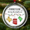 Custom Long Distance Acrylic Rotating Ornament - Personalized Christmas Birthday Gifts For Mom, Dad, Brother, Sister, Kids - Love Makes Every Christmas Bright