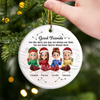 Custom Ceramic Ornament - Personalized Best Friend Christmas Birthday Gifts For Women, Besties, Sisters, BFF - Besties And Bubbly Joy