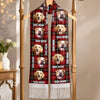 Custom Photo Wool Scarf With Tassel - Personalized Christmas Birthday Gifts For Dog Cat Lovers, Dog Dad And Mom, Cat Owners - Fetch Queen
