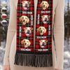Custom Photo Wool Scarf With Tassel - Personalized Christmas Birthday Gifts For Dog Cat Lovers, Dog Dad And Mom, Cat Owners - Fetch Queen