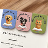 Custom Leather Magnetic Bookmark - Personalized Bookish Gifts For Book Lovers, Bookworms, Dog Dad And Mom, Cat Owners - Paws Beside Pages