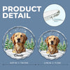 Custom Photo Circle Glass Ornament - Personalized Pet Christmas Memorial Sympathy Gifts For Dogs, Cats - Silent Whiskers Echo With Love