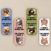 Custom Photo Leather Magnetic Bookmark - Personalized Bookish Gifts For Book Lovers, Bookworms, Dog Cat Lovers, Dog Dad And Mom, Cat Owners - Pawsed Here