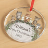 Custom Baby First Christmas Glass Ornament - Personalized Christmas Baby Shower, Gifts For New Moms, New Dads, New Parents - Tiny Wonder, Big Joy