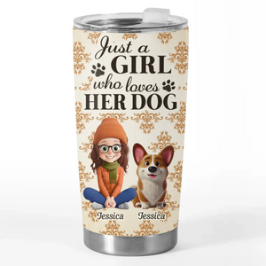 Custom Autumn Tumbler - Personalized Birthday Gifts For Dog Cat Lovers, Dog Dad And Mom, Cat Owners - Carry Your Pup Everywhere