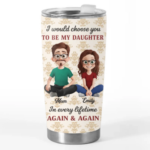 Custom Tumbler - Personalized Birthday Gifts For Mom, Dad, Daughter - Forever My Daughter Forever Love