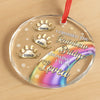 Custom Circle Glass Ornament - Personalized Pet Christmas Memorial Sympathy Gifts For Dogs, Cats - Crossed the Rainbow Loved