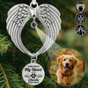 Custom Photo Projection Ornament With Charm - Personalized Pet Christmas Memorial Sympathy Gifts For Dogs, Cats - Gentle Companions Leave Lasting Love