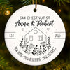 Custom First Christmas In New Home Ceramic Ornament - Personalized Anniversary Christmas Wedding Gifts For Husband And Wife, Him And Her, New Homeowners, Couples, Friends - Home Is Our Best Gift