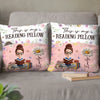 Custom Flower Pocket Pillow - Personalized Bookish Gifts For Book Lovers, Bookworms, Readers - Reading Is My Therapy