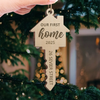 Custom First Christmas In New Home Wood Ornament - Personalized Anniversary Christmas Wedding Gifts For Husband And Wife, Him And Her, New Homeowners, Couples, Friends - Love Built This Home