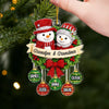 Custom Snowman Acrylic Ornament - Personalized Christmas Birthday Gifts For Grandpa, Grandma - Together Our Hearts Find Home