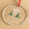 Custom New Home First Home Glass Ornament - Personalized Christmas Ornament For Couples, First Home Keepsake, Housewarming Bauble Gift, New Home Keepsake Gift- Our Little Family, Our New Home