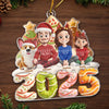 Custom Acrylic Ornament - Personalized Christmas Birthday Gifts For Family, Dog Cat Lovers - Cheers To Family Love