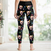 Custom Photo Women Leggings - Personalized Christmas Birthday Gifts For Dog Cat Lovers, Dog Dad And Mom, Cat Owners - Festive Fur Baby Glow