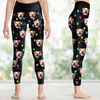 Custom Photo Women Leggings - Personalized Christmas Birthday Gifts For Dog Cat Lovers, Dog Dad And Mom, Cat Owners - Festive Fur Baby Glow