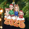 Custom Acrylic Ornament - Personalized Christmas Birthday Gifts For Family, Dog Cat Lovers - Together Our Happy Place