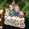 Custom Acrylic Ornament - Personalized Christmas Birthday Gifts For Family, Dog Cat Lovers - Love Gathers Here