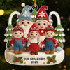 Custom Crochet Gnome Acrylic Ornament - Personalized Christmas Birthday Gifts For Grandpa, Grandma - Together We Celebrate Christmas Joy