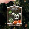 Custom American Football Acrylic Ornament - Personalized Gift For Birthday, Football Football Lovers, NFL Fans, Sport Lovers, Senior Graduation Gift, Christmas Gifts, Christmas Decoration - Joy Is A Home Run