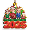 Custom Wood Ornament - Personalized Christmas Birthday Gifts For Mom, Dad, Kids - Love Gathers With Paws And Hearts