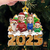 Custom Acrylic Ornament - Personalized Christmas Birthday Gifts For Family, Dog Cat Lovers - Hearts Gather Here