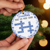 Custom Scrabble Ceramic Ornament - Personalized Birthday Gifts For Grandpa, Grandma - Love Lives Where We Belong