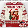 Custom Photo Unisex Ugly Sweatshirt - Personalized Christmas Birthday Gifts For Mom, Dad, Brother, Sister, Kids - All Wrapped Up In Love