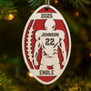 Custom American Football Wood Ornament - Personalized Gift For Birthday, Football Football Lovers, NFL Fans, Sport Lovers, Senior Graduation Gift, Christmas Gifts, Christmas Decoration - Play Hard Dream Big