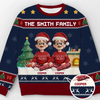 Custom Unisex Ugly Sweatshirt - Personalized Christmas Birthday Gifts For Family, Dog Cat Lovers - All We Need For Christmas Is Family