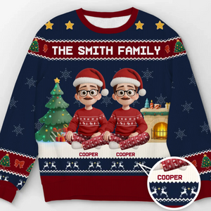 Custom Unisex Ugly Sweatshirt - Personalized Christmas Birthday Gifts For Family, Dog Cat Lovers - All We Need For Christmas Is Family