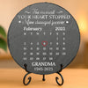 Custom Round Shaped Stone With Stand - Personalized Memorial Sympathy Gifts For Loss Of Mom, Dad - Gone Yet Always Near