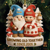 Custom Crochet Gnome Acrylic Ornament - Personalized Anniversary Christmas Wedding Gifts For Husband And Wife, Him And Her - Handmade Love That Lasts A Lifetime