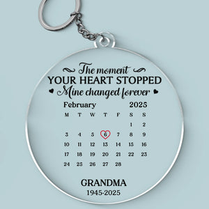 Custom Shaped Acrylic Keychain - Personalized Memorial Sympathy Gifts For Loss Of Mom, Dad - A Piece Of You Stays