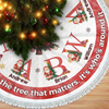 Custom Tree Skirt - Personalized Christmas Birthday Gifts For Mom, Dad, Brother, Sister, Kids - Joy Wrapped Around Us