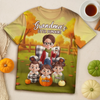 Custom Fall Autumn Unisex T-shirt - Personalized Birthday Gifts For Mom, Grandma - Love Passed Through Generations Of Care