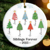 Custom Ceramic Ornament - Personalized Christmas Birthday Gifts For Brother, Sister - Magic Begins Under Here